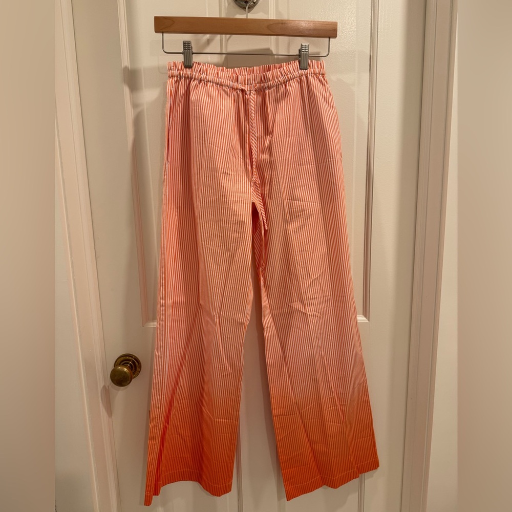SOLID & STRIPED Orange and White Striped Pants